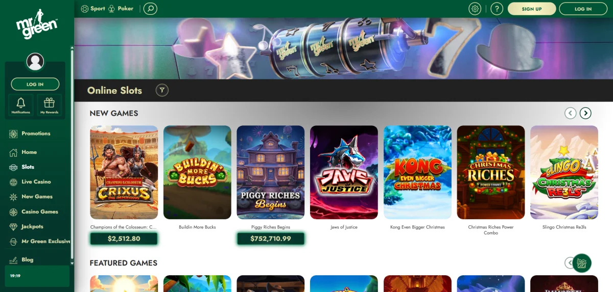 mr green online casino games